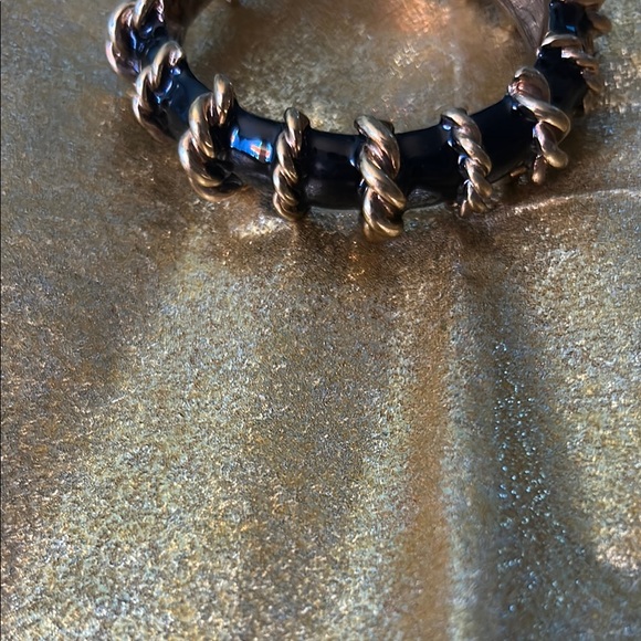 Banana Republic Black and Gold Bracelet with Intricate Design - Picture 2 of 6